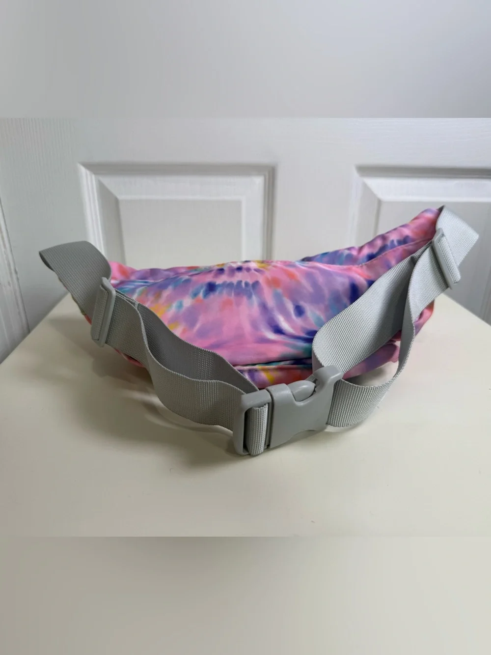 Tie-Dye Fanny Pack Crossbody Belt Bag Clear Front Pocket Adjustable Strap